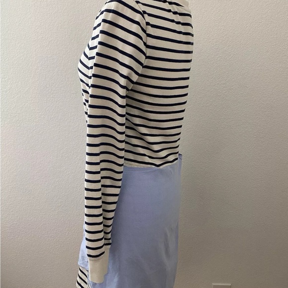 Veronica Beard Laszlo Long Sleeve Striped Crew Neck Tie Waist Size S - Picture 5 of 10